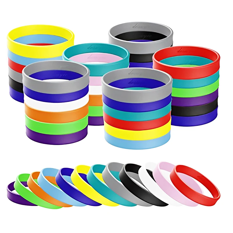Manufacturer promotional gift no minimum debossed eco-friendly double sided,  Silicone Wristband