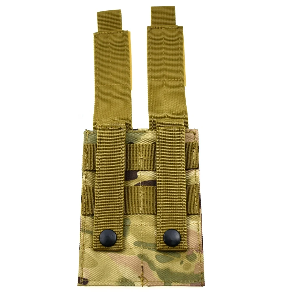 Nylon Tactical Molle Belt Double Mag Pouch Flashlight EDC Tools Holder Carrier Hunting Accessories