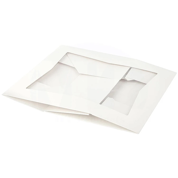 Wholesale Custom Empanada Packaging Box Paper Food Candy Cake Box Snack window white Corrugated Board Mooncake Bread Box