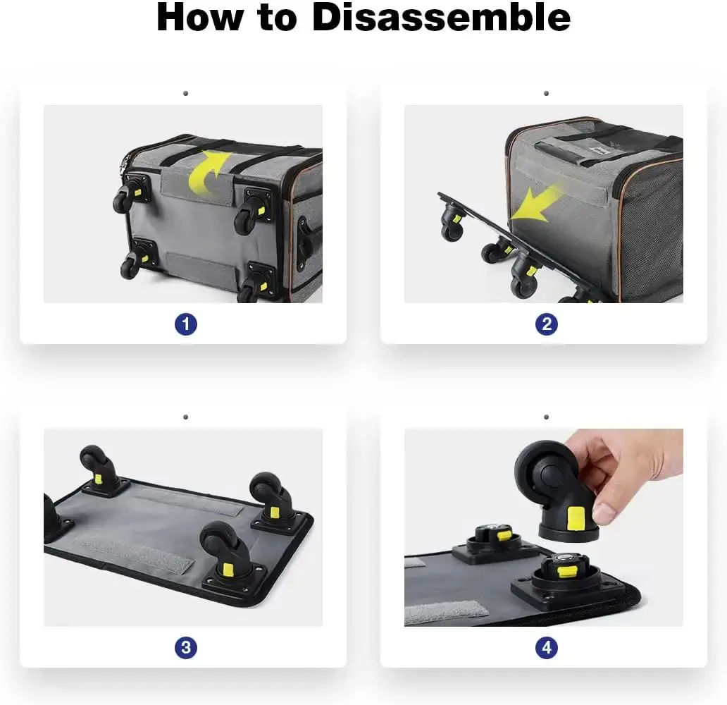 Pet Carriers & Travel Products Airline Approved Pet Cat Carrier With Wheels Dog Trolley Bag  Dog Trolley Bag Cat Trolley Bag