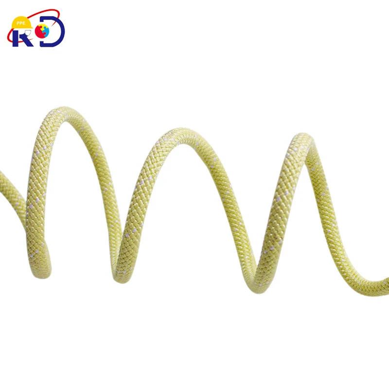 outdoor climbing rescue wear resistant and high temperature resistant aramid flame retardant core safety rope