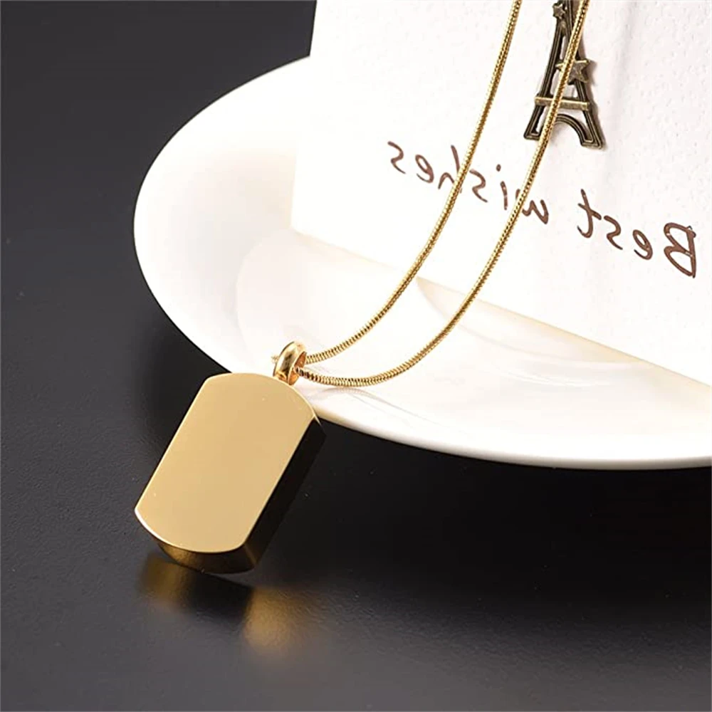 Text Cremation Jewelry Military Memorial Dog Tags Pendant for Humans/Pet