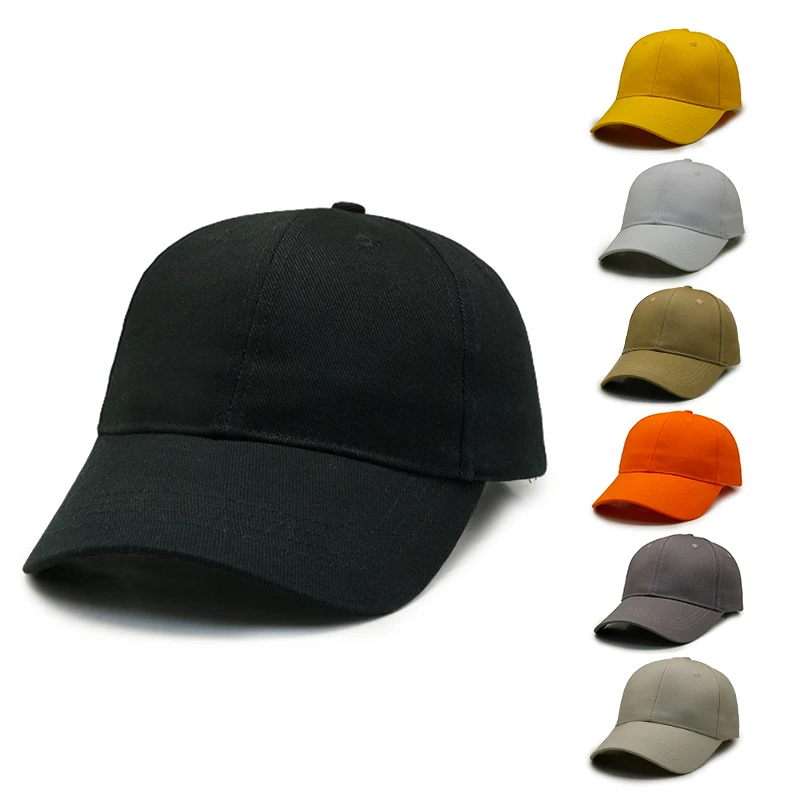 Highend Cotton Multi Color Custom Blank 6 Panel Hat Embroidered Customizable Logo Unisex Baseball Cap