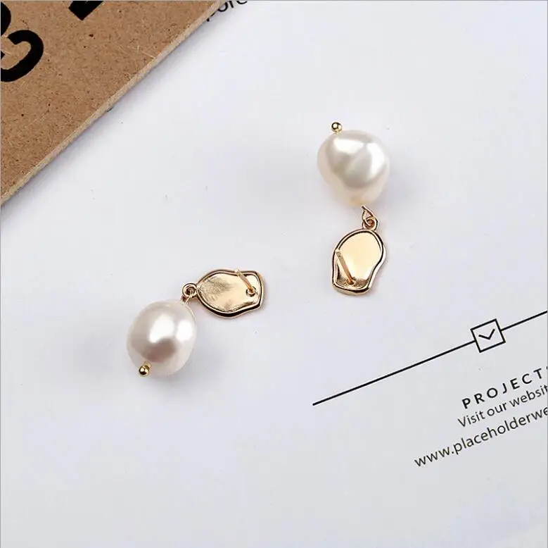 925 Sterling Silver Earrings High Quality Freshwater Baroque Earrings Stud