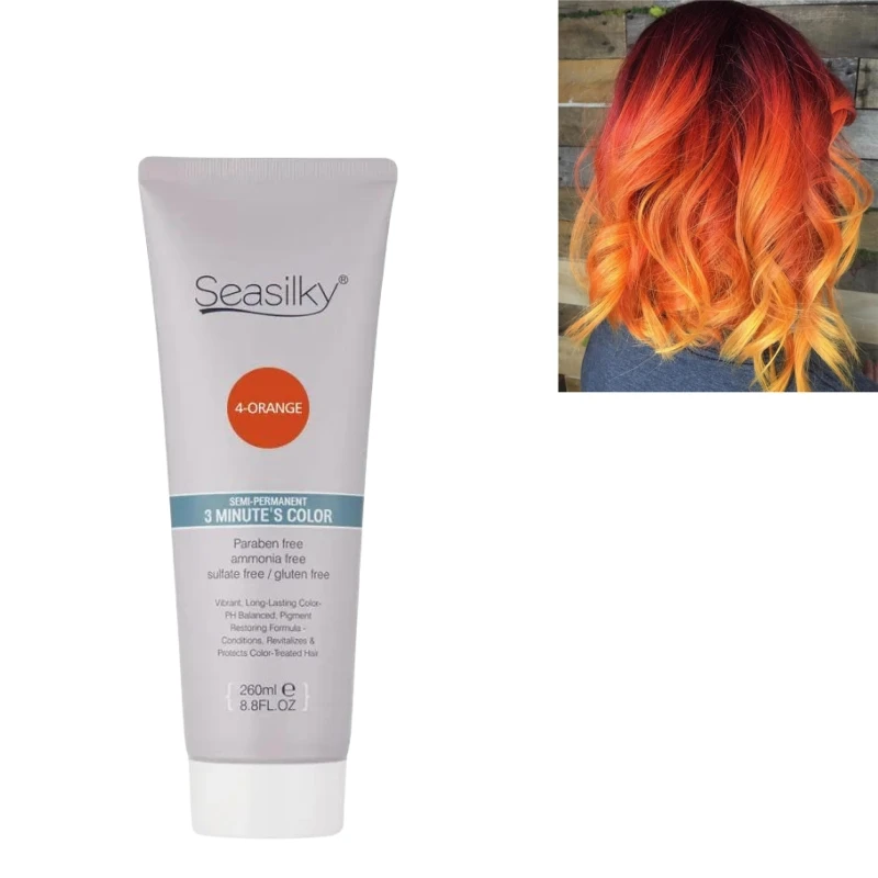 Fashion Light Pink Semi-Permanent Hair Color Conditioning Cream Directly Use On 8-9 Level Hair 260ml