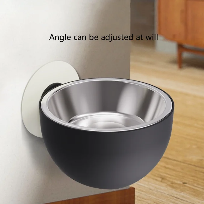 New Stainless Steel Dog Bowl Magnet Elevated Dog Bowl Anti-Slip Dog Bowl