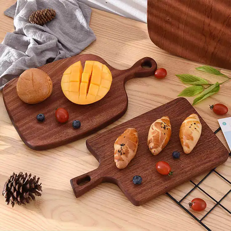Wholesale Piece Walnut Serving Tray Wood Sushi Bread Cutting Chopping Board