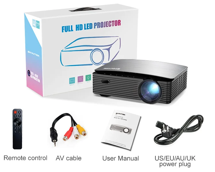  16Year Factory BYINTEK 2021 New K25 Smart Projector Full HD 1080P LED LCD Proyector Beamer mINI Wifi Mobile Gaming Home