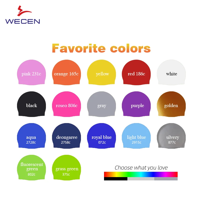 Ear cover long hair color fast Swimming cap Silicone high elasticity soft  message granules  Swim Cap