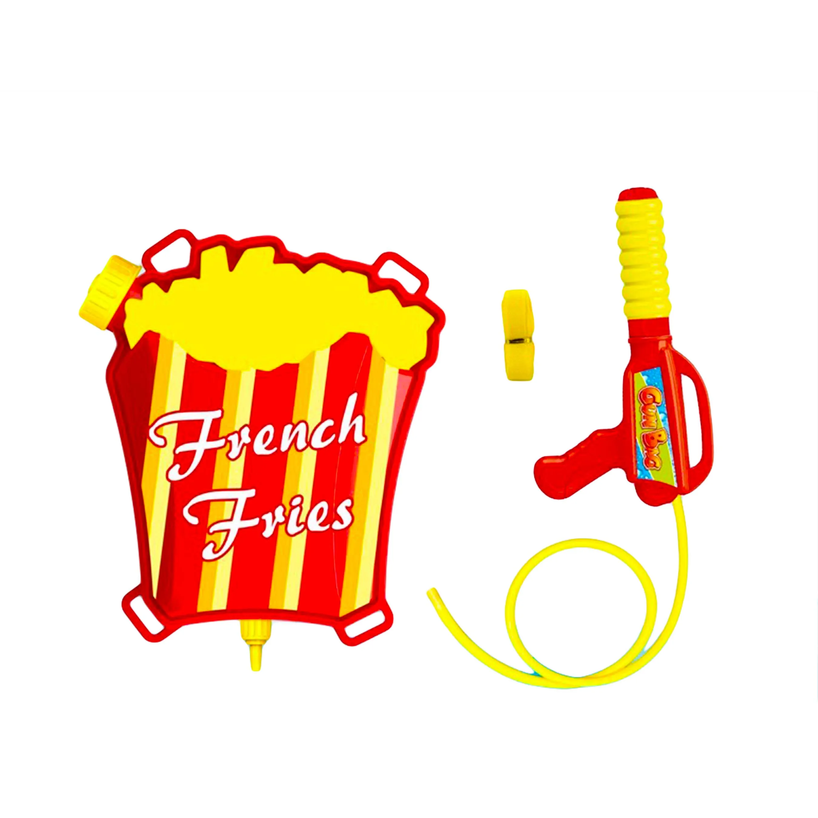 French Fries Toy Water Spray Gun Pressurized Safe Machine Water Pump Gun Play Equipment  HOT Cartoon Toy for Child