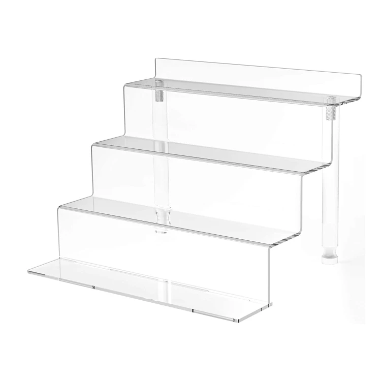 Acrylic Riser Display Shelf, 4 Tier For Display, Desktop Acrylic Display Stand For Decoration And Organizer Acrylic Makeup