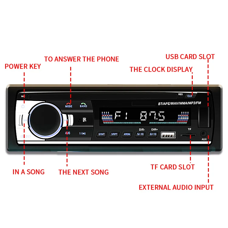 universal 520 Single Din car stereo radio player bt mp3 car radio player