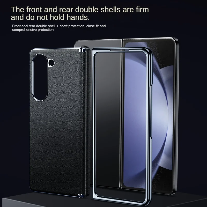 High quality New Arrival 2024 wholesale Electroplated Leather mobile cell phone cover case For Samsung Galaxy Z Flip 6