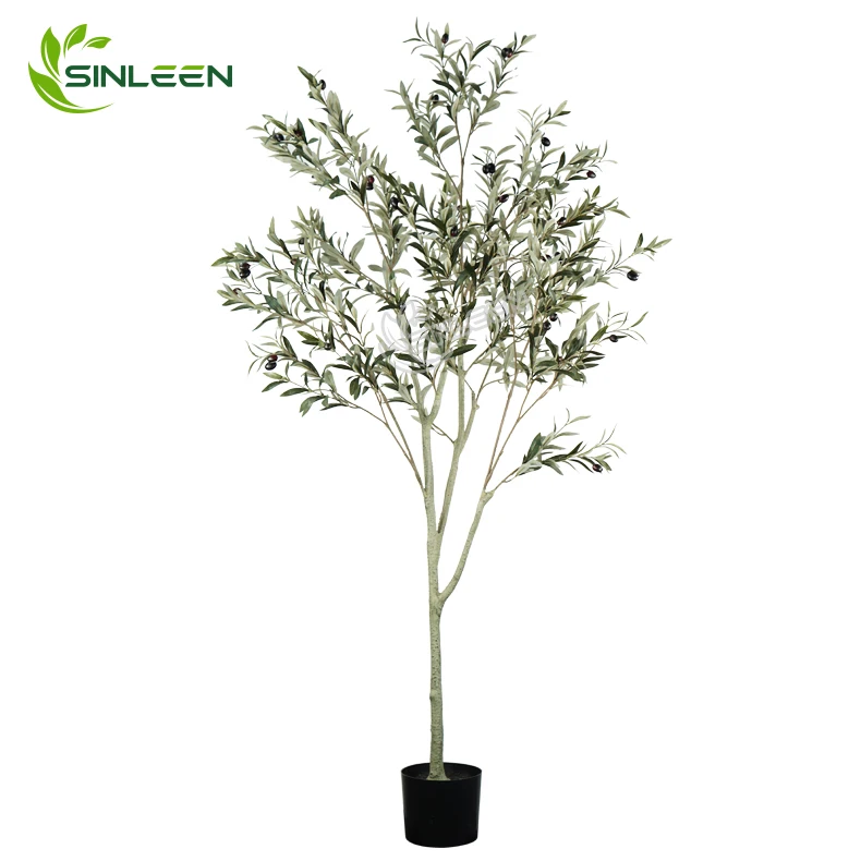 Faux Indoor Decoration Plant Plastic Modern Bonsai 180 Cm Potted High Quality Decor Home Artificial Olive Tree