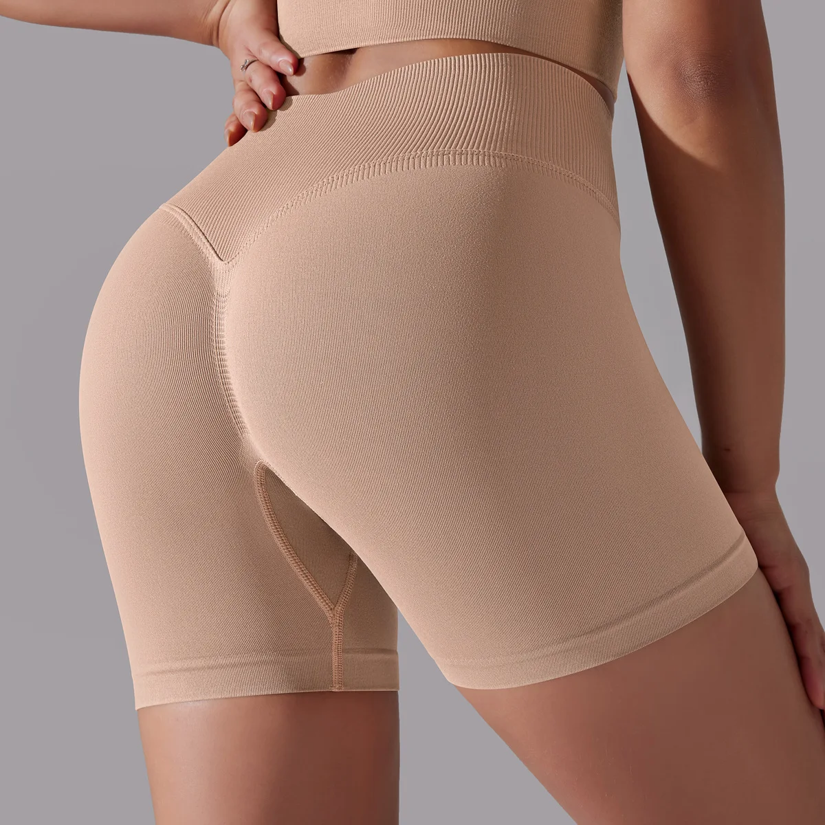 2024 New Wholesale Seamless High Waist Tight Butt Lift Breathable Athletic Workout Women Sportswear Gym Training Yoga Shorts