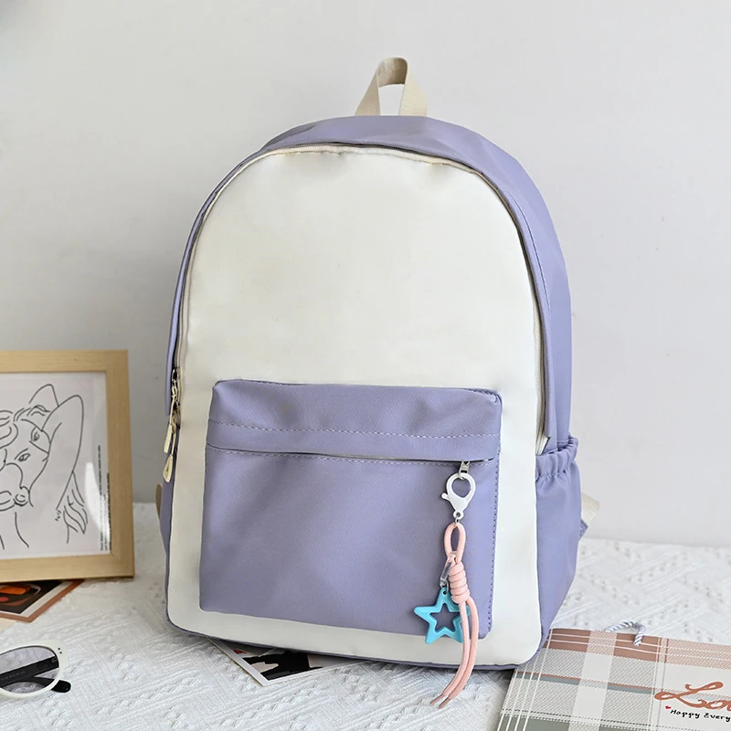 Whosale Cheap Outdoor Activities Travel School Bag for Students Custom Logo Color Block School Book Bag