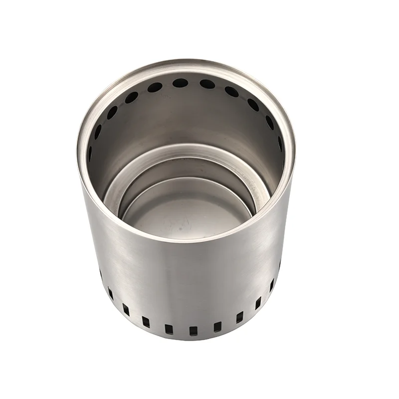 Tabletop Fire Pit Portable 304 Stainless Steel Wood Burning Camping Stove Outdoor Wood Smokeless Fire Pit