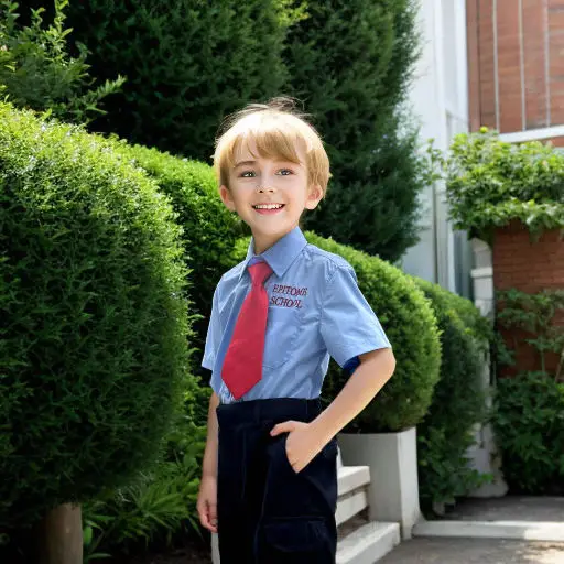 New British Primary School Uniform Models High Quality on Sale School Uniform Light Blue Shirt for Kid School Uniform