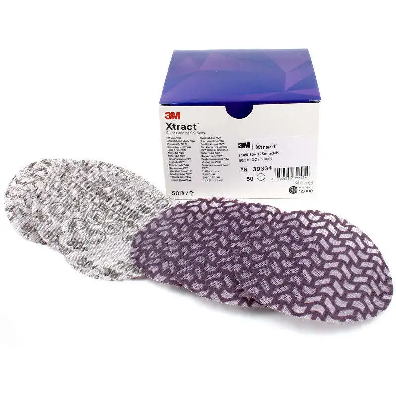 Xtraxt Purple Grid Disc Silicon Carbide 5inch Sanding Discs Flocking Sand Paper Disc for Polishing