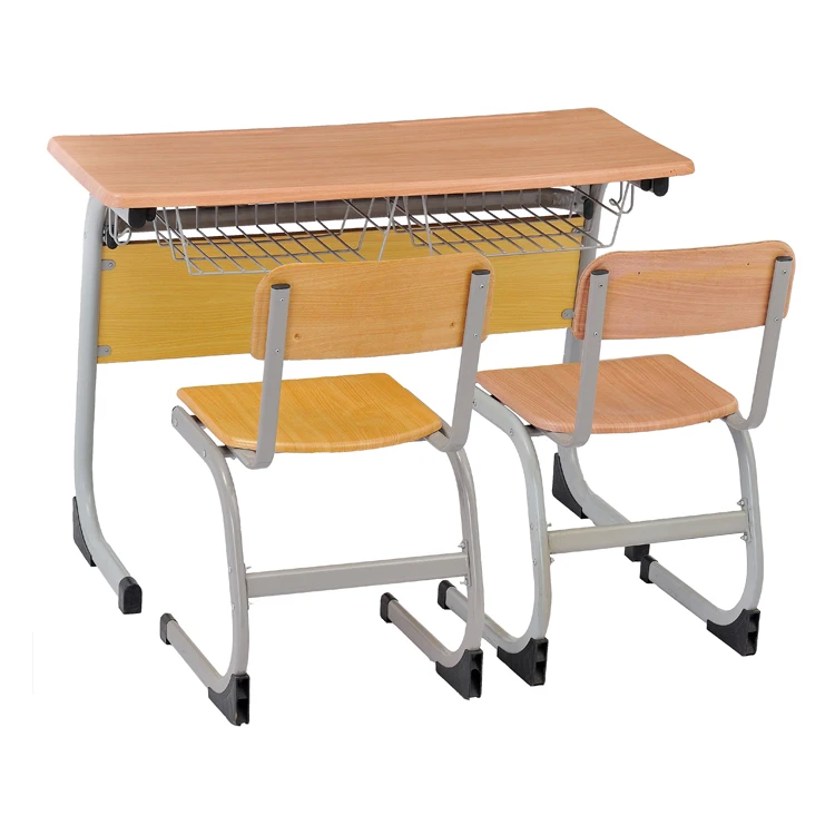 
Werzalit oval tubes Double School Desk 