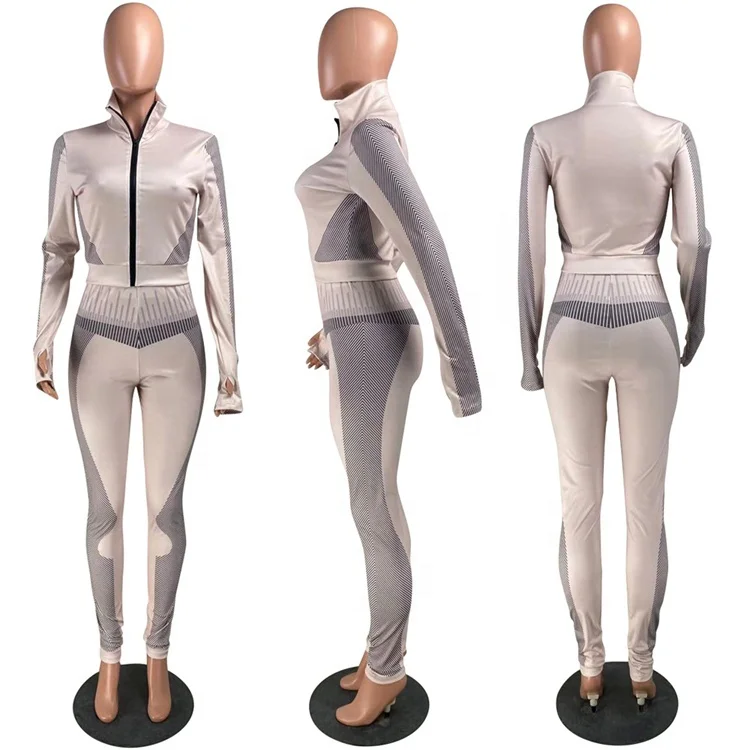 2022 Fall WomenClothing  Casual Solid Color Tracksuit Sets Ladies Two Piece Leggings Set