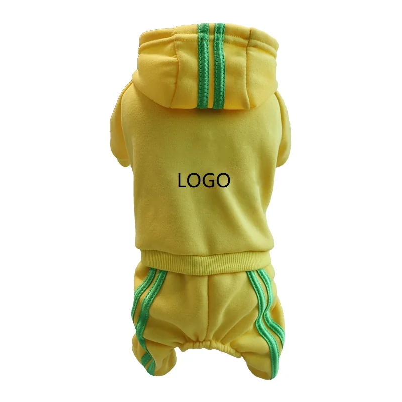 Wholesale Multicolor Button Soft Warm Fall Winter Puppy Hoodie Four Legs Pet Dog Clothes for Dog Cat