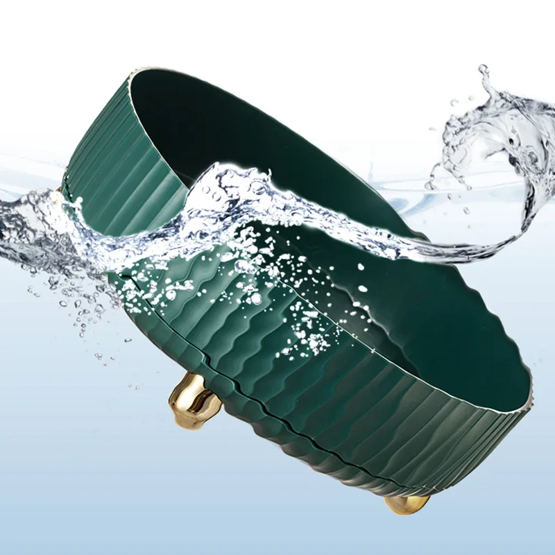 Lazy Susan Turntable Organizer 12 Inches Plastic Rotating Condiment Organizers Makeup Perfume Bath and Body Works Organizer