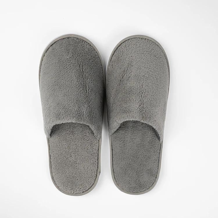 Luxury Soft Velvet Custom Spa Travel Bathroom Unisex Guest Hotel Disposable Slippers With Logo