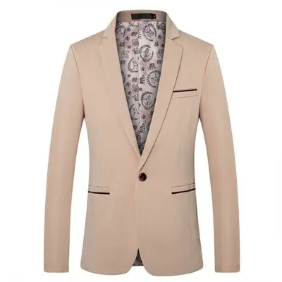 Slim Fit Black Blue White Plus Size Sport Casual Blazer For Men Suit Casual Blazer Coat One Button Business Single Suit Jacket