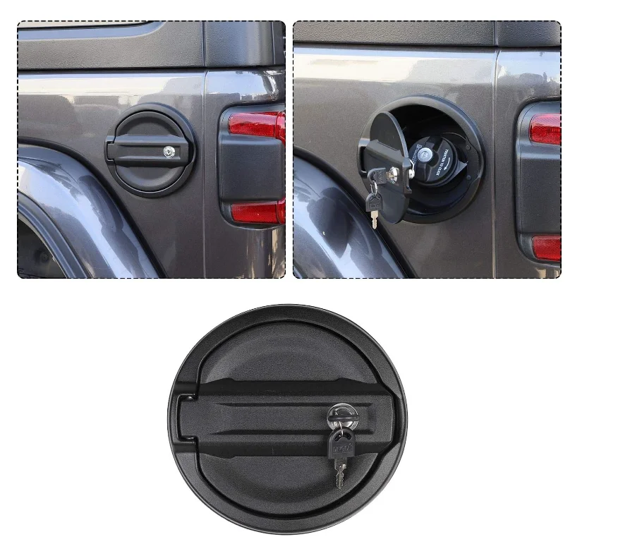 DODGE CHRYSLER JEEP FUEL FLAP GAS TANK DOOR CAP COVER S.STEEL 05278655AB NEW