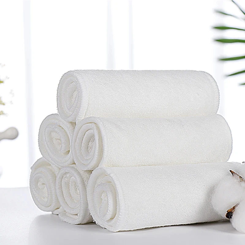 8pcs baby diaper Multiple Types Cloth Inserts High Absorbent Organic 3- Layer Baby Urine Mat Insert For Baby Cloth Diapers