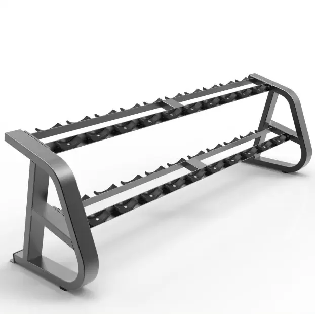 Hot Sale Commercial Gym Equipment with competitive price Dumbbell Rack Two Layer 10 Pairs Dumbbell Rack