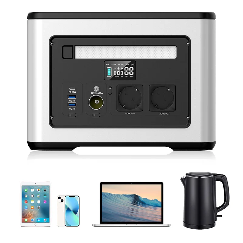 2000W 110V 220V 230V EU Plug US UK Portable Socket Power Station Outdoor Camping Solar Generator LiFePO4 Battery