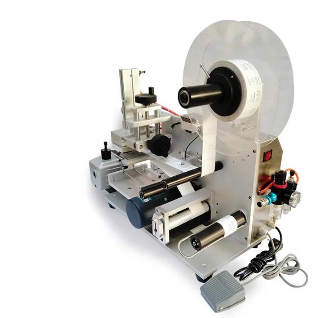 2021 Semi auto labeling machine flat surface square bottle labeling machine