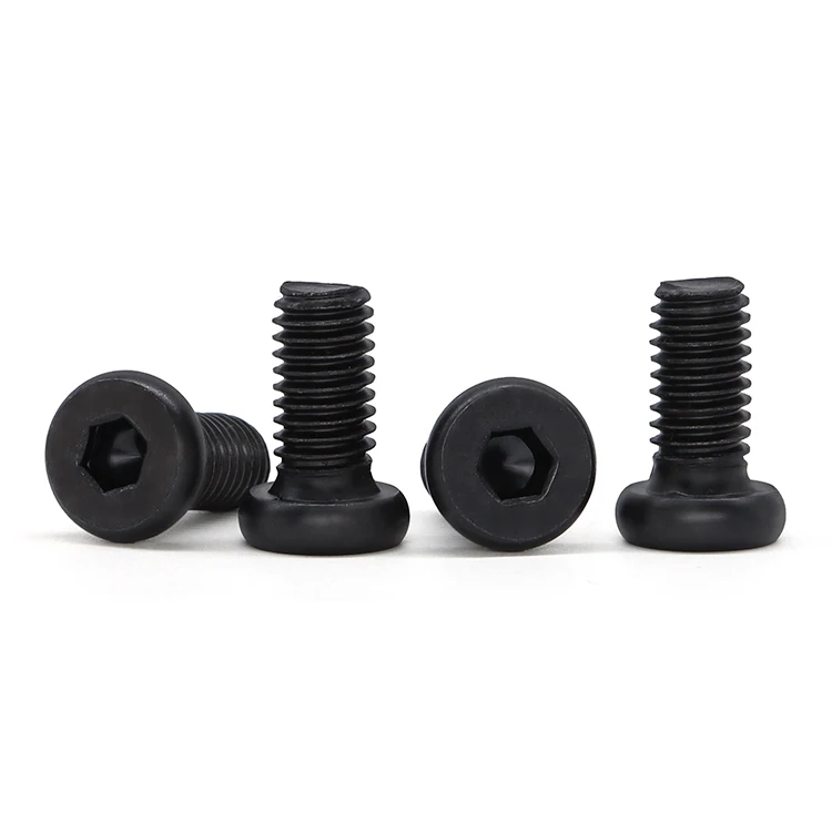 M8*16*20*30*35*40*45 Large Flat Head Hex Socket Screws Small Flat Head Flat Head Hex Socket Black Coated