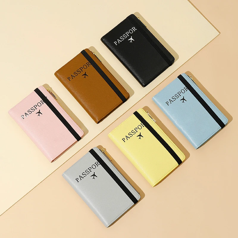 Australian Booklet Etui Passport Protection Avec Fermeture Eclair Rfid-Blocking Eco Friendly Leather Passport Holder Italien