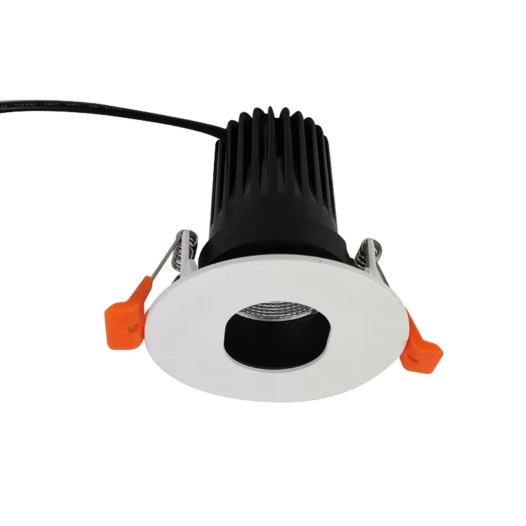 Anti Glare Directional Recessed Black Spotlight Fitting and Frame for MR16 GU10 Lamp