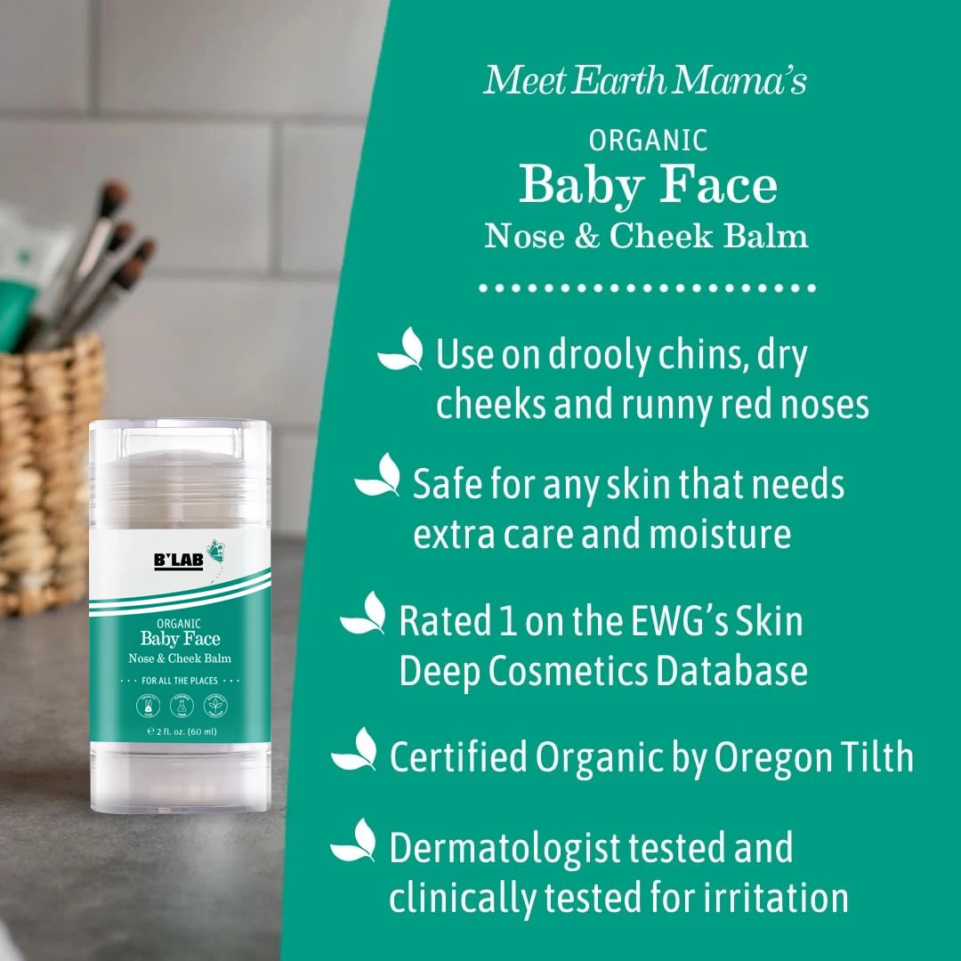 100% Natural Shea Butter Moisturizing Balm Stick for Winter Protection, Dry Cheek Moisturizer for Baby & Adult Face & Body Balm