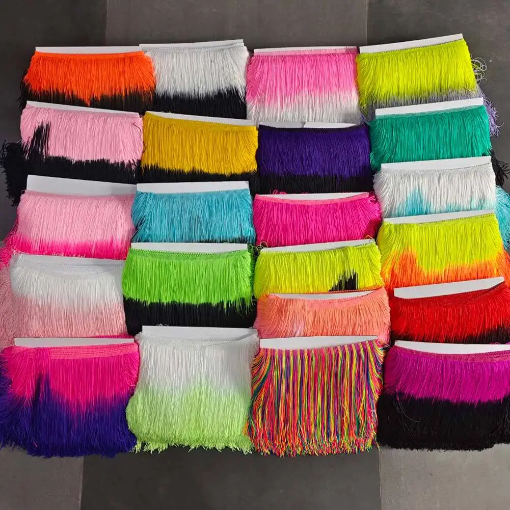 wholesale 20cm 8' Ombre Two Toned DIFFERENT COLOURS nylon polyamide Tassel Fringe Fringing Trim