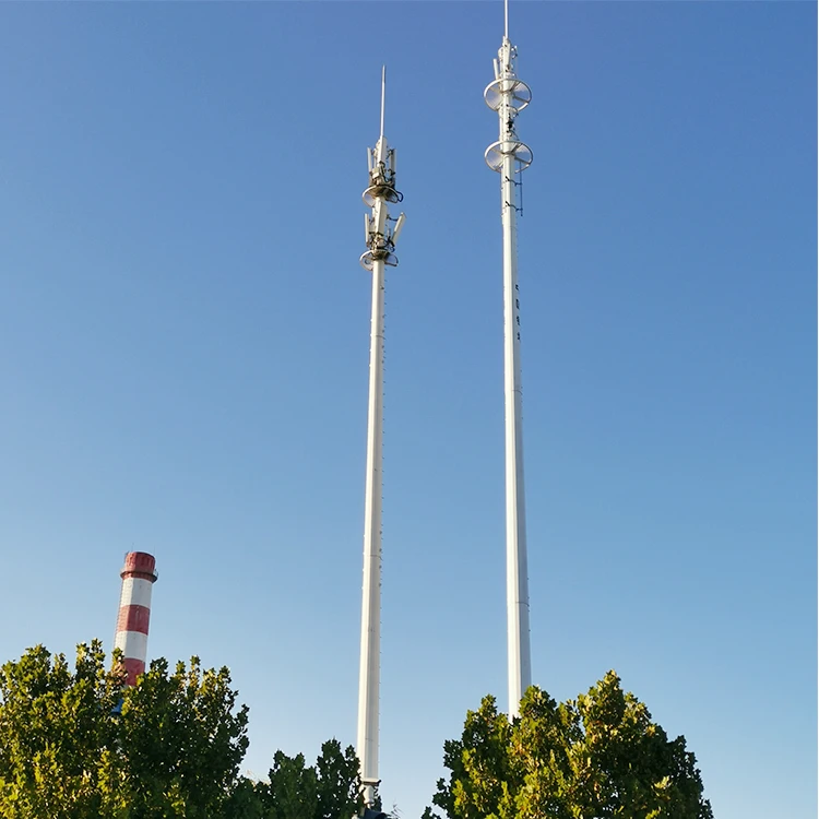 Pipe Telecommunication Wifi Antenna Tower Galvanized Single Tube Communication Tower Steel Tubular Pole