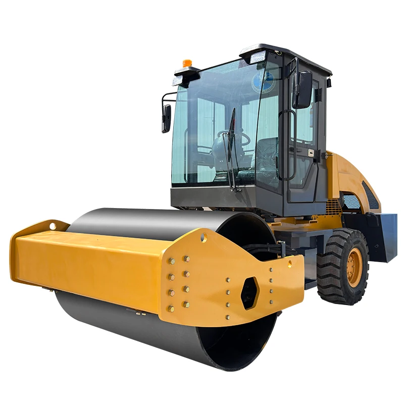 Single steel wheel rubber wheel roller 5 tons 6 tons 8 tons vibration hydraulic drive compactor road roller