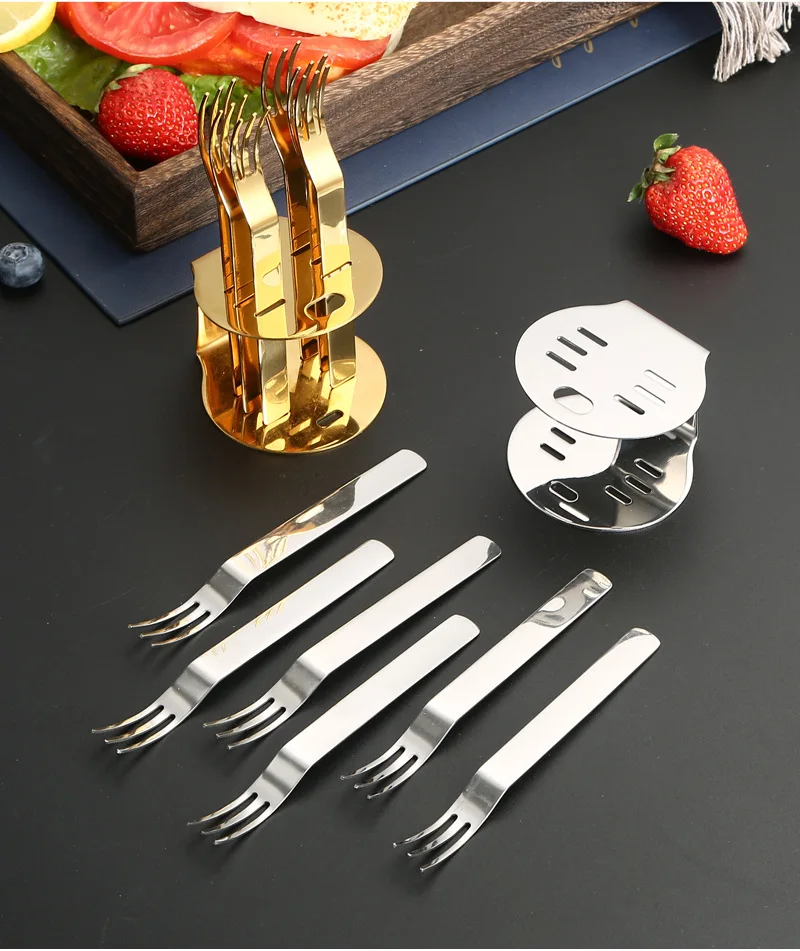 fruit  forks set party mini fork for fruit cake fruit stainless steel 304 dessert fork Birthday party picnic