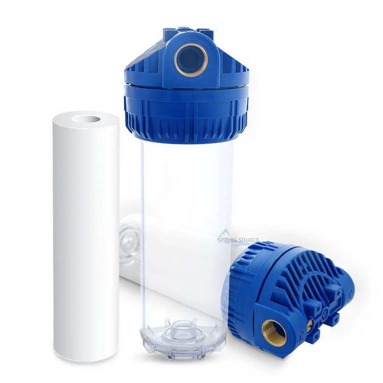 10 inch Transparent Standard Italian Style Carbon Active Filter Housing For 10 x 2.5 Inch Water Filter Cartridges