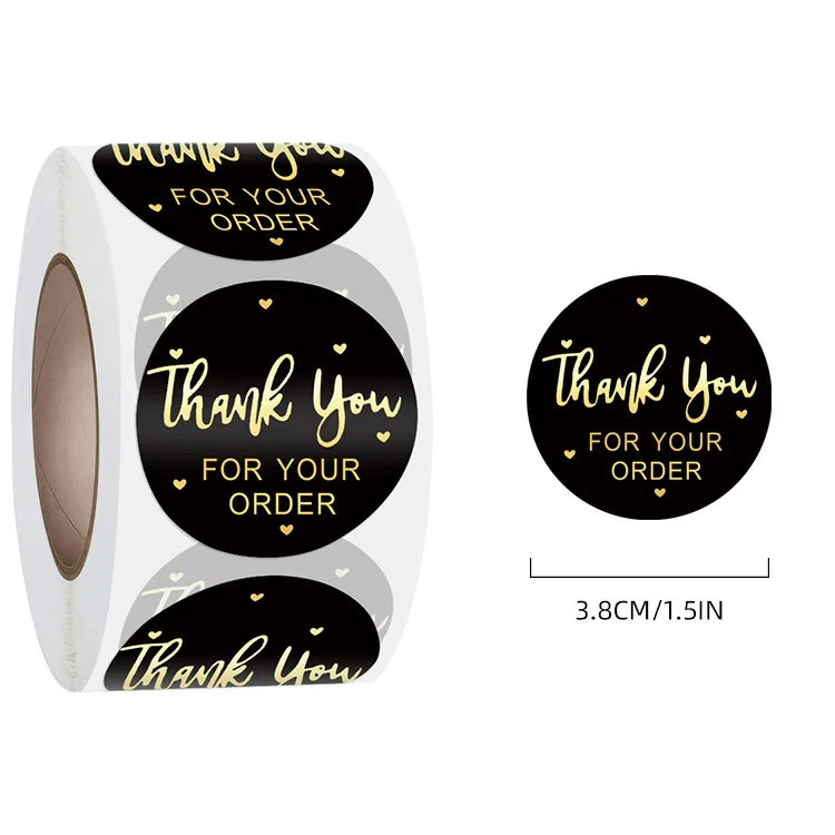 In stock or custom gift anime thank you stickers for small business