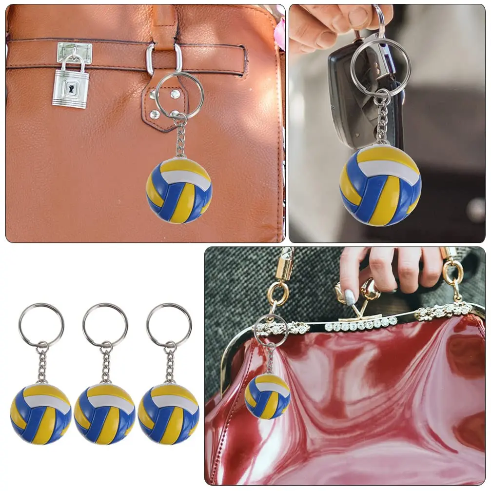 Promotional customized souvenir small gift anime volleyball keychain 3d PVC volleyball pendant plastic keychain