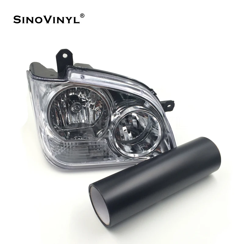 SINOVINYL Normal Black Matte Car Headlight Color Tint Film