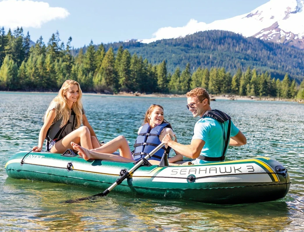 B07 Intex 68380 seahawk  air boats Inflatable 3 Persons fishing boat with Paddles&pump rafting boat for outdoor