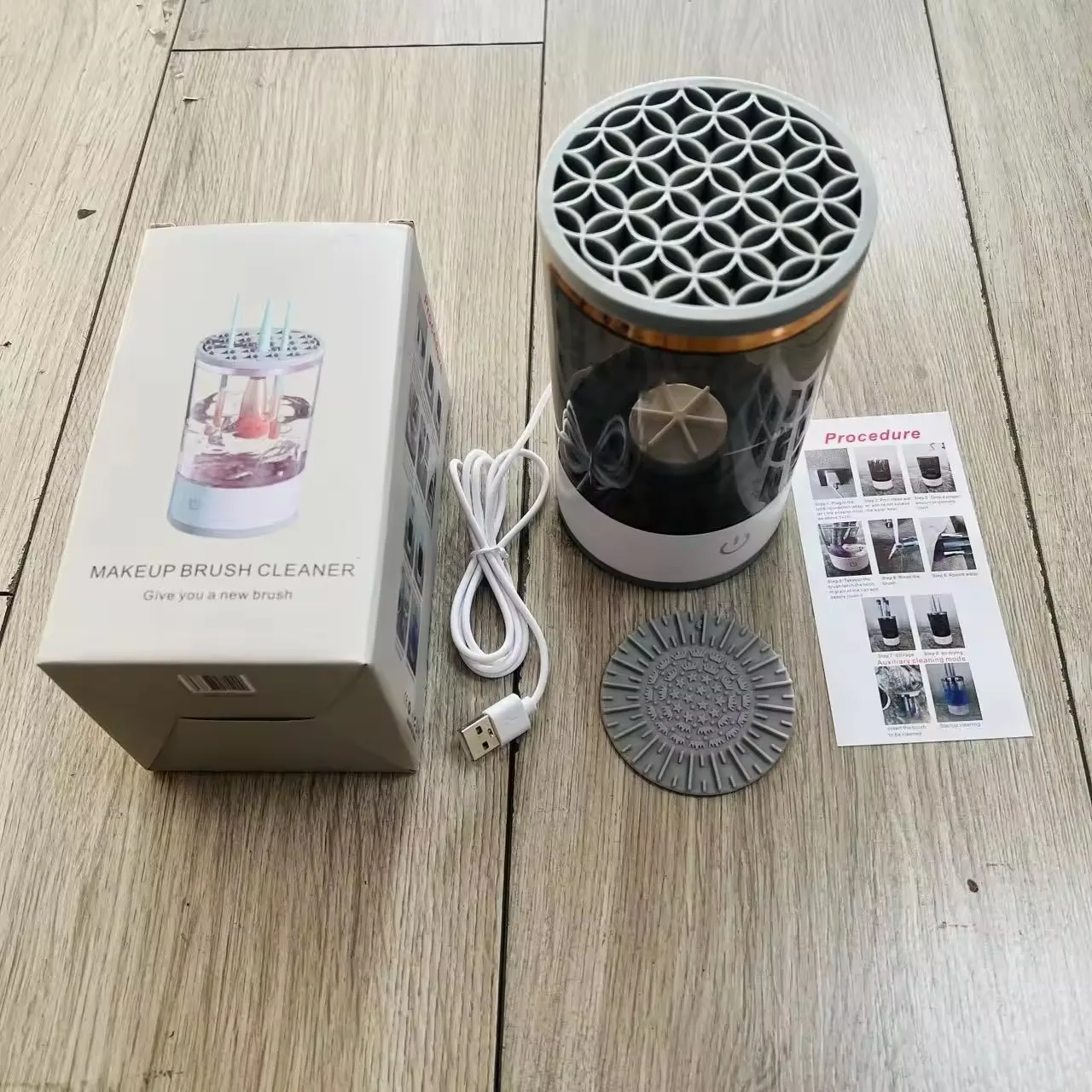 Portable USB Electric Makeup Brush Cleaner Automatic Spinner Makeup Brush Cleaner Machine For All Sizes Makeup Brush Sets