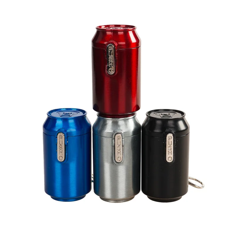 30*37.5*67.8mm new design portable metal can easy to carry ashtray with hook cola design portable storage box