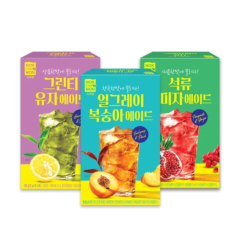 Organic Sweet Earlgrey Peach Ade Concentrate Juice Instant Soda Water Powdered Tea Drink Made in Korea